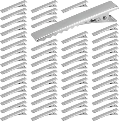 600 Stuks 45mm Alligator Haarclips, Metaal Krokodil Haarspelden, Enkele Prong Haarclips voor Haaraccessoires, DIY Creaties en Knutselen, Zilver