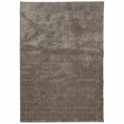 vidaXL Vloerkleed ISTAN hoogpolig glanzend 120x170 cm grijs