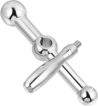 Gatuida 1 St Handgreep freesmachine spechten kolomboor tafel ballen kruk softbal werpmachine freestafel freeswerktuigmachines stand-by handvat tafelhandvat van ijzeren freesmachine Silver