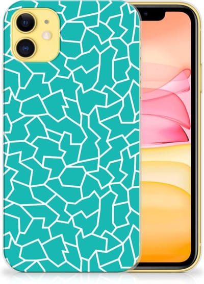 Apple iPhone 11 Hoesje maken Cracks Blue