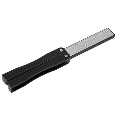 VT Goods - Dubbelzijdige Puntenslijper - Tuingereedschap - Snel slijpen - Nieuw zwart - Draagbare slijper - Geschikt voor snoeigereedschap - Compact..
