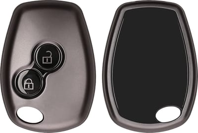 kwmobile autosleutel hoesje geschikt voor Renault Dacia 2-knops autosleutel hoes - TPU autosleutel behuizing - Beschermende auto sleutel case - Sleuteletui in mat zwart / zwart
