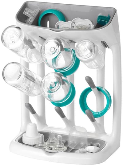 OXO tot Flessendroogrek baby - Compact flessenrek - Flessenrek baby - Afdruiprek babyfles - Droogrek flessen baby -Grey