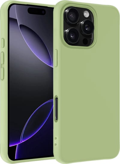 Hoesje - Geschikt voor Apple iPhone 16 Pro - Sterk & Shockproof - Siliconen Case - Hoes Cover - Telefoonhoes - Groen