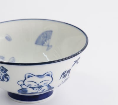 Tokyo Design Studio - Kawaii - Rijstkom - 11,3x5,8cm - 300ml - Lucky Cat