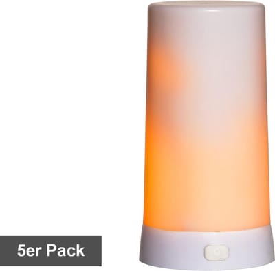 Star Trading LED tafelkaars 'Diner', uitbreidingsset zonder micro USB oplaadkabel, 5 stuks, wit