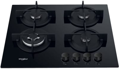 Whirlpool AKT 625/NB1 Zwart Ingebouwd 59 cm Gaskookplaat 4 zone(s)