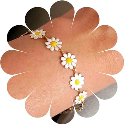 madeliefjes armband gouden madeliefjes bloemenarmband bloemenketting armband bruiloft bloemenarmband handketting sieraden voor vrouwen