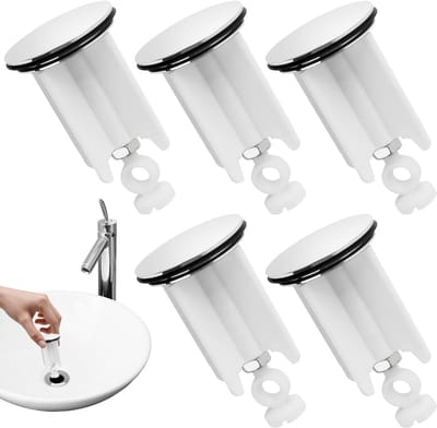 Wastafelstop, 40 mm pop-up stop, wastafel-van messing, universele wastafelstop, afvoerstop voor alle gangbare wastafels en bidets