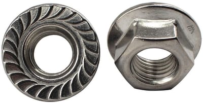 Jhubersproducts - Flensmoer - Roestvrij staal - Antislip- ontwerp - Silver - Bevestigingsaccessoires - Duurzaam - M4