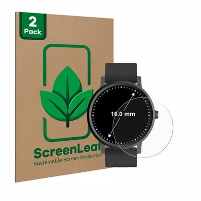 2 Stuks Screenprotector voor Horloges (Rond, ø: 16 mm) - Hoogwaardige Beschermfolie transparant