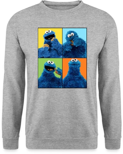 Sesamstraat Koekiemonster Kunst Sweater Heren