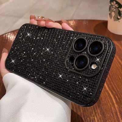 Bling Sprankelende Diamant Strass Telefoonhoesje Voor iPhone 17 16 15 14 13 12 Pro Max Camera Bescherming Schokbestendige Bumper Cover iPhone 12 Pro