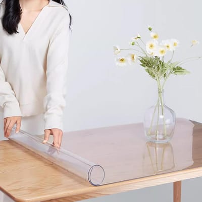 Transparante Tafelhoes - Beschermfolie Tafel - Tafel Beschermen - 1.0 mm Dik PVC - 115x180cm - Doorzichtig