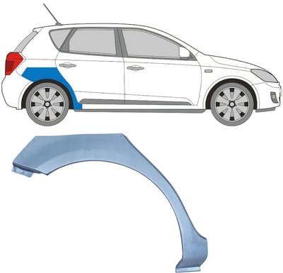 Reparatiepaneel achterspatbord voor Kia Ceed 2006-2012 / Rechts