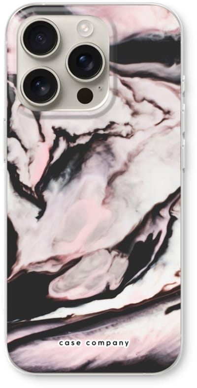 Case Company® - Hoesje geschikt voor iPhone 16 Pro hoesje - Roze stroom - Soft Cover Telefoonhoesje - Bescherming aan alle Kanten en Schermrand