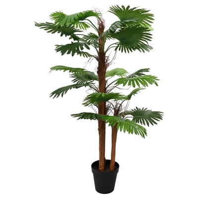 vidaXL Kunstmatige Fan Palmboom Groen 60 x 25 x 170 cm Stof en Bamboe