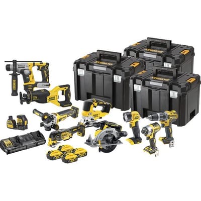 DeWALT DCK1012P4T Accu combiset 10-delig 18V XR 5.0Ah in TSTAK