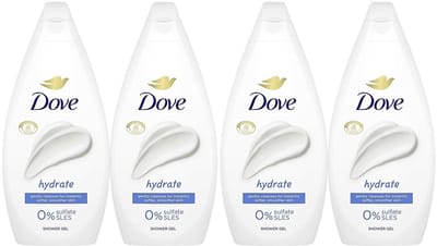 Dove - Douchegel - Sulfaatvrij - Hydrate - Zachte Huid - Droge Huid Verzachten - Mild Reinigen - 4x 250 ml