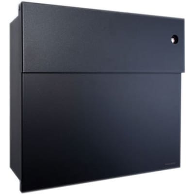 Radius - Letterman brievenbus 4 met rode deurbel - zwart