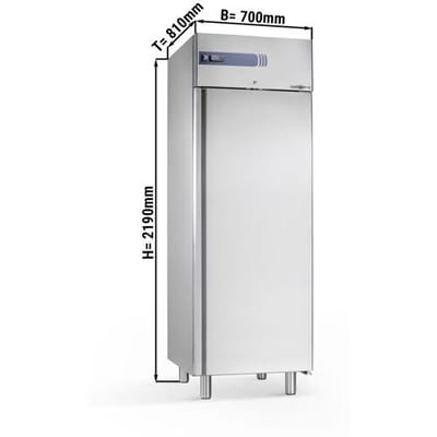 GGM Gastro Pastakühlschrank Edelstahl Premium PLUS - EN 600x400- 585 Liter - mit 1 Tür Zilver