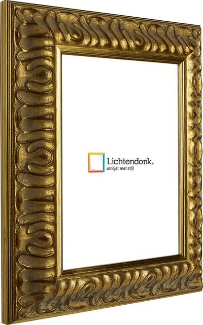 Fotolijst - Fotokader - Barok Goud - 4,6 cm breed profiel - Fotomaat 11x15 - Helder glas - Art.nr. 10691511152