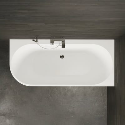 SPALINA - Vrijstaand bad - Capri 170 droite blanche, 170 x76 x58 cm, Wit