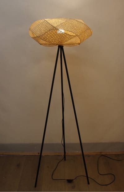 Fine Asianliving Bamboe Staande Lamp Handgemaakt - Kaia D55xH160cm
