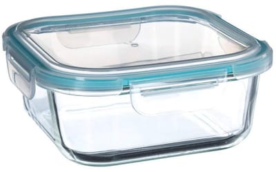 5five Glazen opbergdoos - 1,18 liter, Blauw keukenorganisatie | Luchtdichte voorraadbus voor voeding