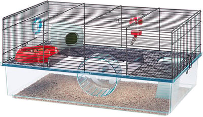 Ferplast Hamsterkooi Favola - Dierenverblijf - 60x36.5x30 cm Zwart