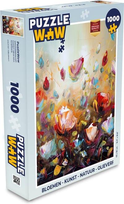 Puzzel Bloemen - Kunst - Natuur - Olieverf - Legpuzzel - Puzzel 1000 stukjes volwassenen