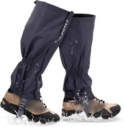 Unisex Outdoor Gaiters van Waterdicht Materiaal voor Fietsen, Snowboarden en Wandelen, Zwart, One Size