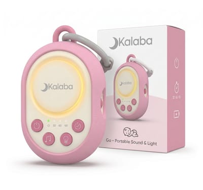 Kalaba Go White Noise Machine 2026 – Witte Ruis Apparaat – Slaaphulp Baby & Volwassenen – 20 Geluiden – Nachtlampje – Oplaadbaar – Wit Ruis Machine Kraamcadeau – Roze