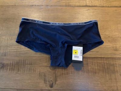 Emporio Armani dames short microfiber marine maat M