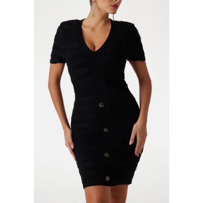 GUESS Marciano By  Amelia Short Sleeve Jet Black A996 Taglia: 36 | Abiti Mini Outlet | Donna | Nero