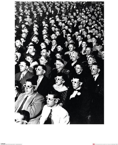 Kunstdruk Time Life - 3D Movie Viewers 60x80cm