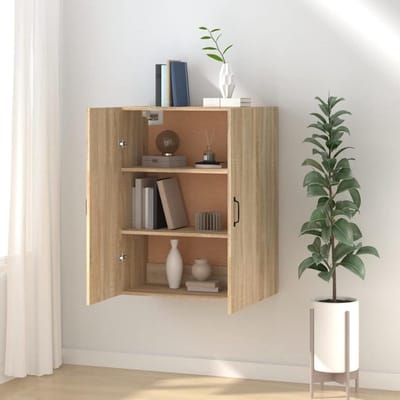 Wandkast met 2 deuren - Hangend opbergmeubel - Woonkamer organiseren - Ruimtebesparend wandmodel - 695 x 34 x 90 cm