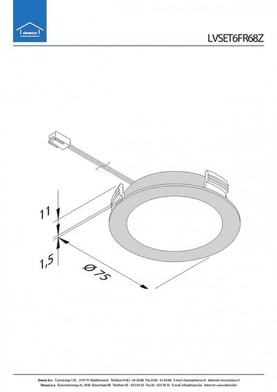 Hera FR-68 LED set van 6 spots 24V/30W zwart