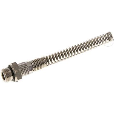 6x4 & G1/4'' Vernikkeld Messing Rechte Opsteekkoppeling Buitendraad Buigbescherming [2 Stuks]