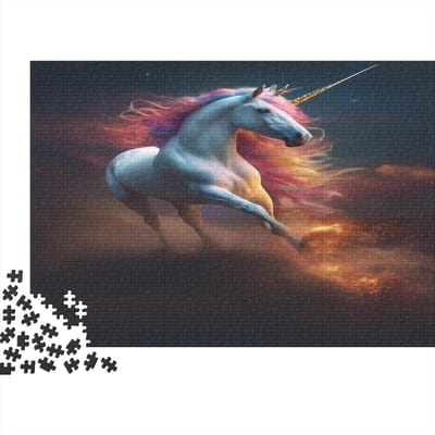 Paardenpuzzel Houten - Dierenpuzzel Legpuzzel - Ontspanning Thuis - Unieke Vormen - 75 x 50 cm - Multicolor