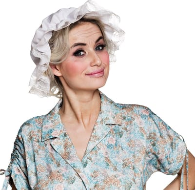 Boland - Muts Grootmoeder Wit - Één maat - Volwassenen - Vrouwen - Oma - Granny
