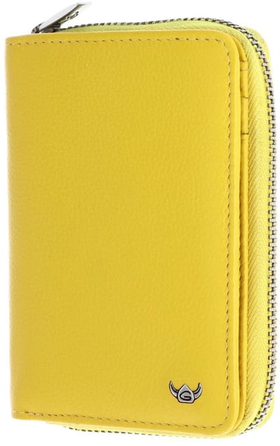 Golden Head Leren portemonnee Madrid RFID Protect RV-Börse 3317 Sonnengelb geel