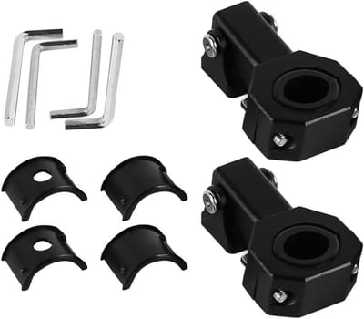 Ronte - Montagebeugels voor spots op de motor - Aluminium koplampklemhouder - Verstelbaar - Set van 2 - Motorfiets accessoires