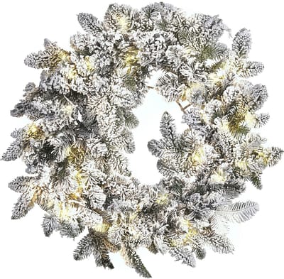 SUNDO - Krans - Wit - Synthetisch materiaal