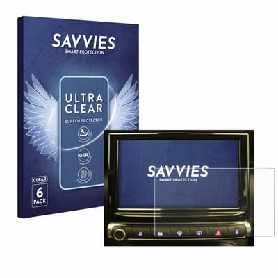 Savvies - Screenprotector voor Citroen C3 Aircross Infotainment System - Folie Beschermfolie transparant 6 Stuks