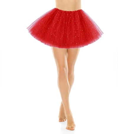 Dailygoods- Tutu Rok 3-laags Design - Dames - Paillettensterren - Polyester - Feestaccessoires - Geschikt voor Dans - Dansrok
