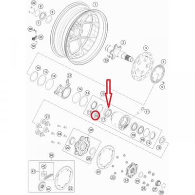 Roulement 52x68x22 roue AR pour moto KTM 1290 Super Duke GT 0617456822 Neuf