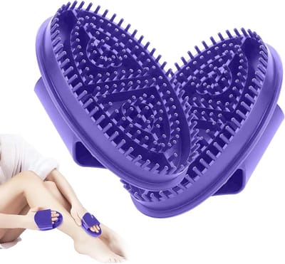 Set van 2 Professionele Massageborstels voor Lichaamsvormgeving en Gewichtsverlies, Makkelijk Schoon te Maken, Paars