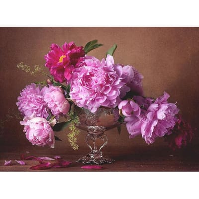 Borduren volledige ronde schilderachtige vuurtoren 5D DIY Diamond schilderij Cross Stitch bloem Home Decor 20X30CM pink