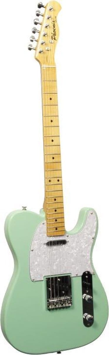 Phoenix Elektrische Gitaar Telecaster Eg-492mf 25 1/2" Groen